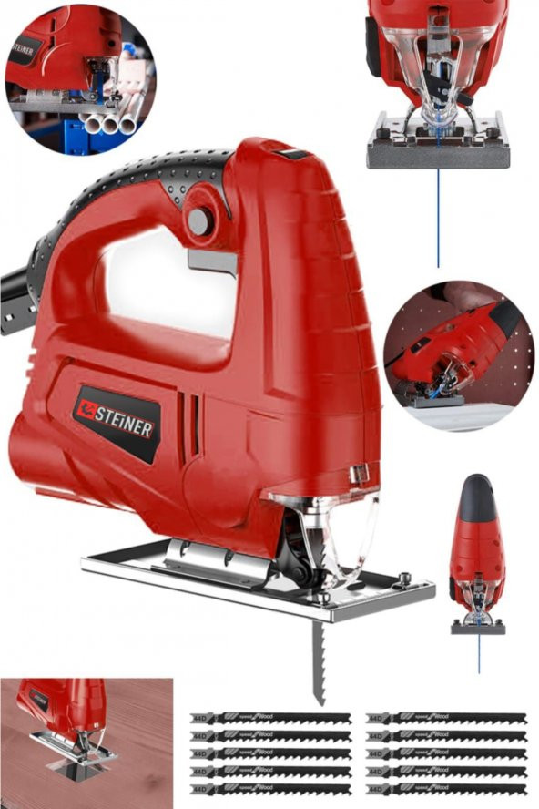 STEİNER 4000 W Sjs Metal Şanzıman 6 Kademe Devirli Bakır Sargılı Dekupaj Testere Makinesi 10 Uç ürün görseli 1