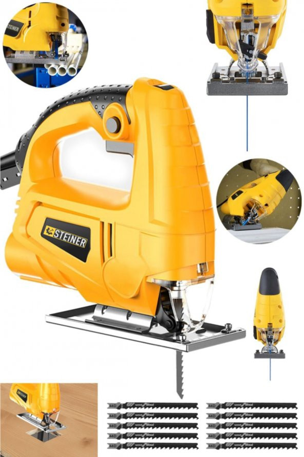 STEİNER 4000 W Sjs Metal Şanzıman 6 Kademe Devirli Bakır Sargılı Dekupaj Testere Makinesi 10 Uç ürün görseli 1