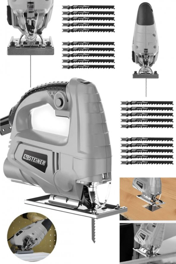 STEİNER Alman 4000 W Sjs Metal Şanzıman 6 Kademe Devirli Bakır Sargılı Dekupaj Testere Makinesi 20uç ürün görseli 1