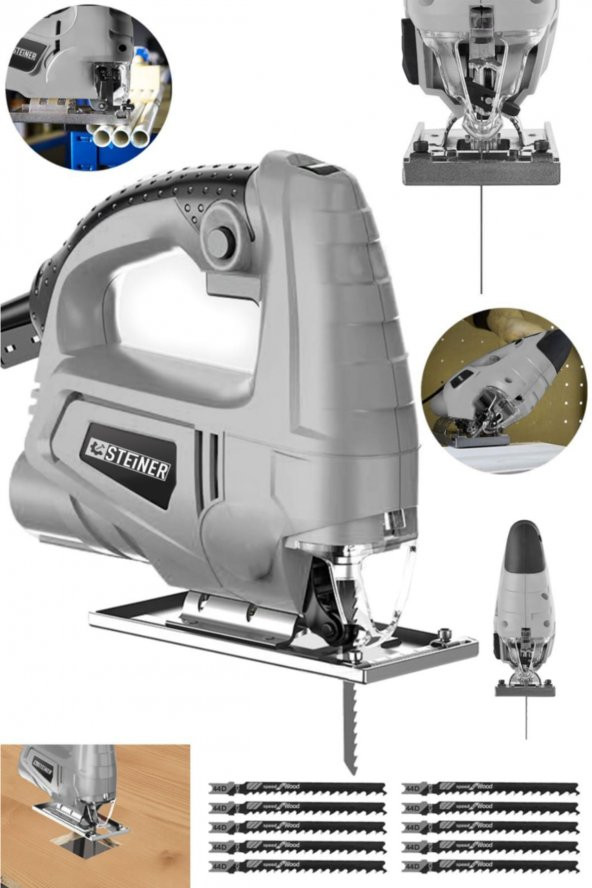 STEİNER 4000 W Sjs Metal Şanzıman 6 Kademe Devirli Bakır Sargılı Dekupaj Testere Makinesi 10 Uç ürün görseli 1