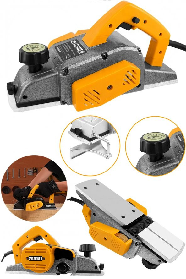 STEİNER Alman 4200 Watt Sjs Bakır Sargılı Metal Şanzıman Motor Korumalı Çift Bıçaklı Planya Rende Makinesi ürün görseli 1