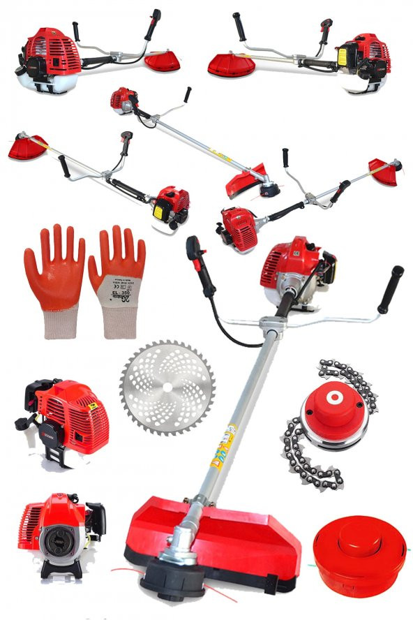 STEİNER Alman R-9200 Yan Tipi Benzinli Motorlu Çalı Çim Ot Biçme Tırpanı Makinesi + Canavar Başlık ürün görseli 1