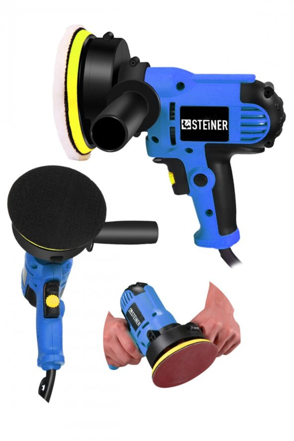 STEİNER Germany Technology 1200 Watt Profesyonel 6 Kademe Devirli Pasta Cila Polisaj Makinesi Mavi ürün görseli 1