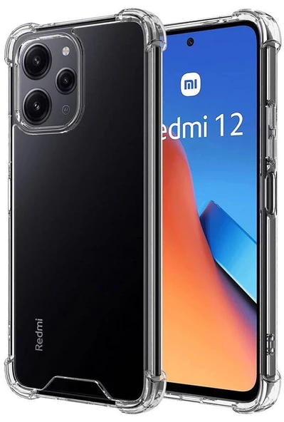 Xiaomi Redmi 12 Kılıf Köşeleri Airbagli Kamera Korumalı Silikon ürün görseli 1