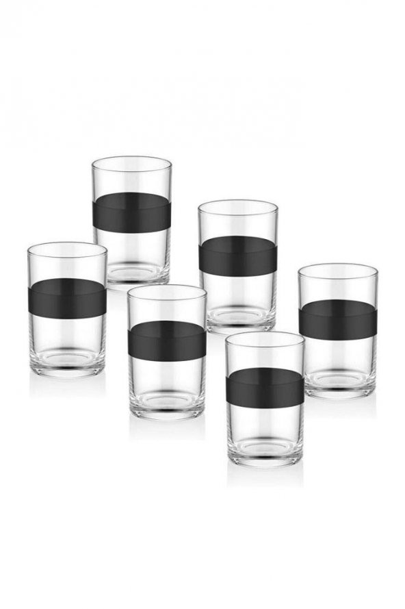 The Mia  Dark Kahve Yanı Su Bardağı 6lı Set ürün görseli 1