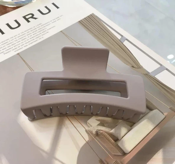 Mandal Toka İthal Ürün Büyük Boy 10 cm Mat Vizon Saç Tokası ürün görseli 1
