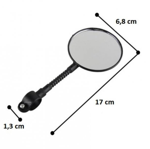 Zhltools Bisiklet Dikiz Aynası 17Cm - Resim 5