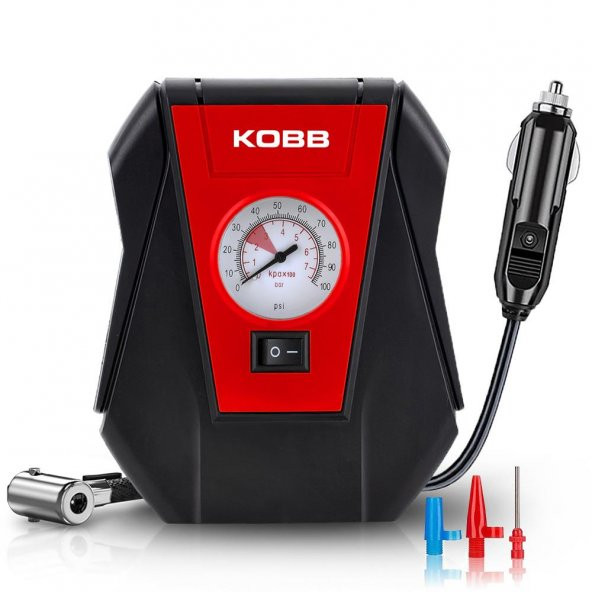 KOBB KB100 12Volt 100 PSI Analog Göstergeli Hava Lastik Şişirme Pompası ürün görseli 1