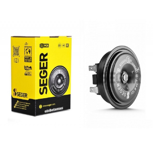 SEGER GÜÇLENDİRİLMİŞ MEGA MOTOR MOTOSİKLET KORNA TEK. No: 55BK.000.02K, EAN: 8698520200431 ürün görseli 1