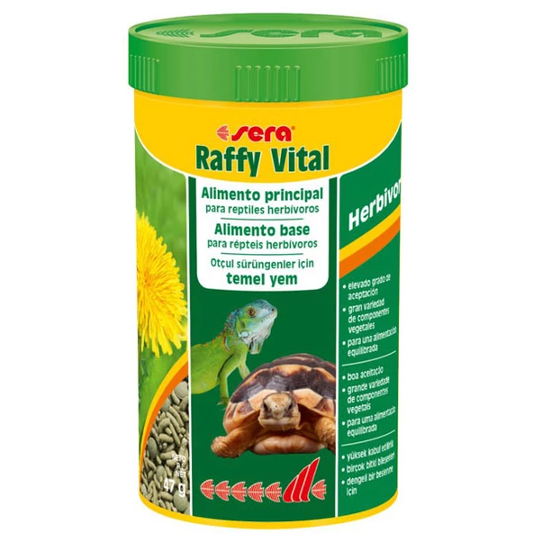 Sera Raffy Vital 250 ml 47 g Skt:08/2028 Sürüngen Yemi Kaplumbağa Yemi ürün görseli 1