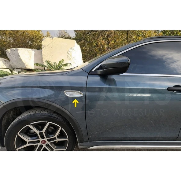 Fiat Egea Krom Sinyal Çerçevesi 2 Parça 2015 Üzeri Paslanmaz Çelik - Resim 4