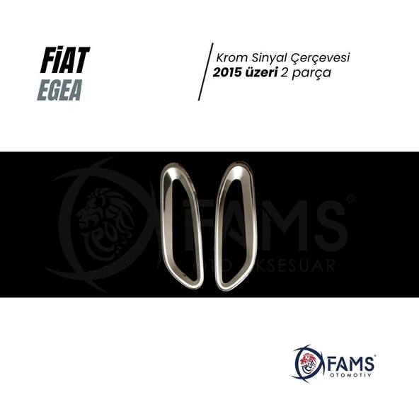 Fiat Egea Krom Sinyal Çerçevesi 2 Parça 2015 Üzeri Paslanmaz Çelik - Resim 3