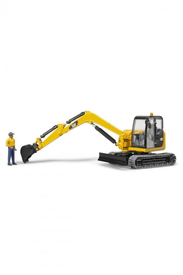 Bruder Cat Mini Ekskavatör Ve İnşaat İşçisi 02466 - Resim 2