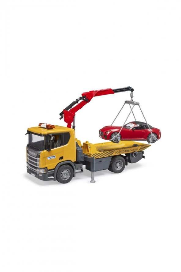 BRUDER SCANIA 560R ÇEKİCİ VE ROADSTER ARABA 03552 ürün görseli 1