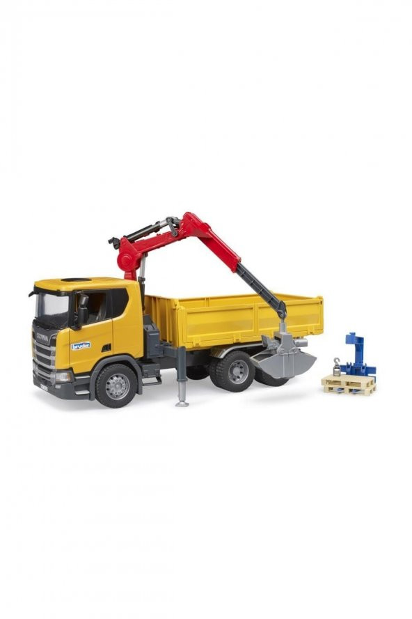 BRUDER SCANIA 560R VİNÇLİ ŞANTİYE KAMYONU 03551 ürün görseli 1