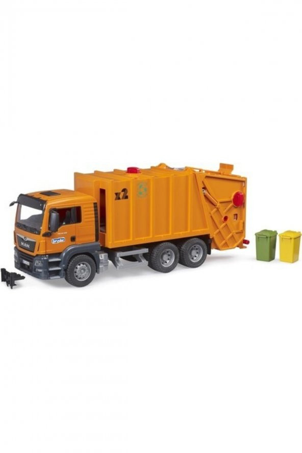 Bruder 03760 Mantgs Çöp Kamyonu Turuncu ürün görseli 1