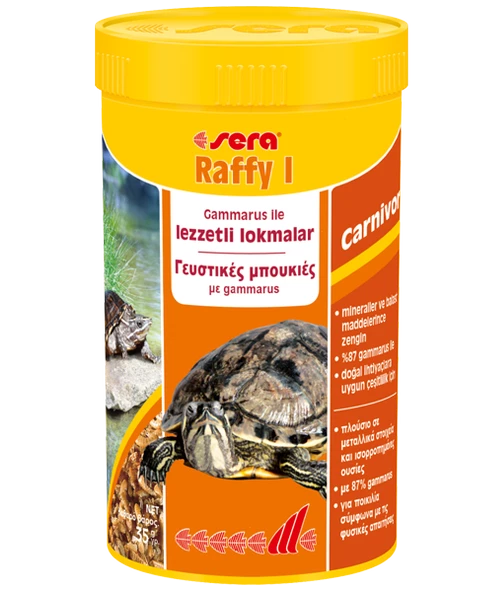 Sera Raffy I Gammarus 250 ml 35 g Skt:10/2028 Kablumbağa Ve Kertenkele Yemi Orjinal Kutusunda ürün görseli 1