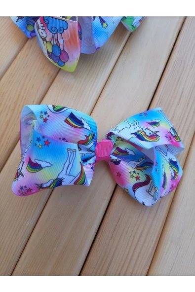 Büyük Boy Unicorn Figürlü Klips Toka Pudra ürün görseli 1