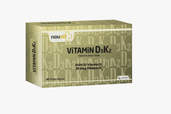 NOUPLUS VİTAMİN D3K2 SOFTJEL KAPSÜL ürün görseli 1