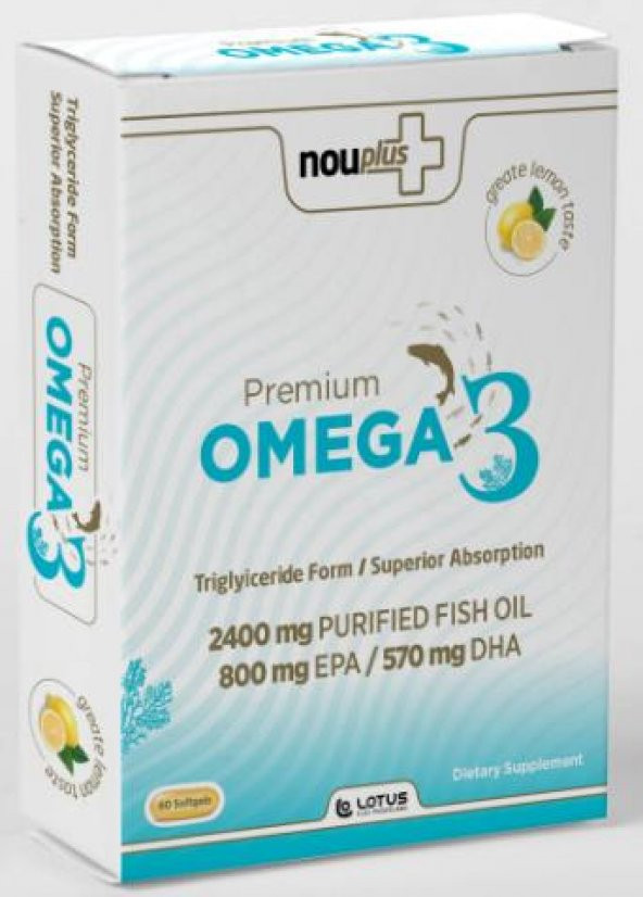 NOUPLUS OMEGA3 PREMİUM 60 KAPSÜL ürün görseli 1