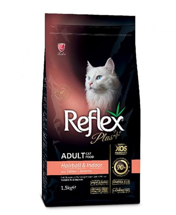Reflex Plus Somonlu Tüy Sağlığı İçin Yetişkin Kedi Maması 1,5 Kg ürün görseli 1