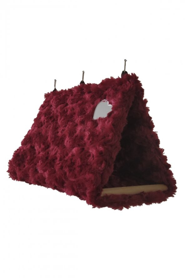 Fluffy Orta Boy Bordo Papağan - Kemirgen Hamağı ürün görseli 1