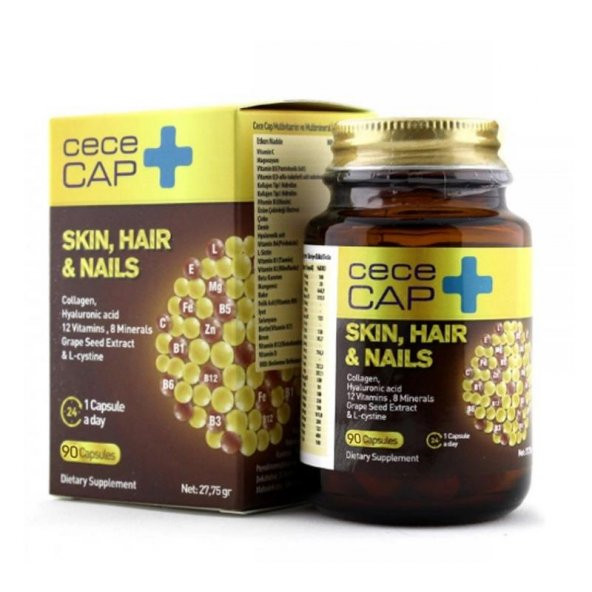 Cececap Skin Hair Nails Takviye Edici Gıda 90 Kapsül ürün görseli 1