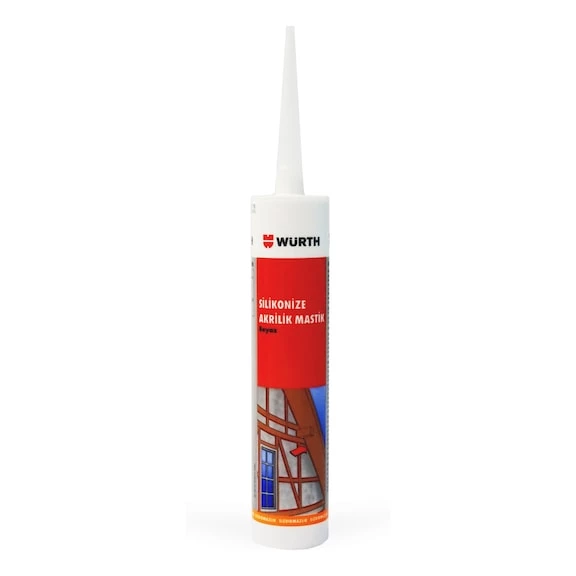 WÜRTH SİLİKONİZE AKRİLİK MASTİK-BEYAZ- 310ML ürün görseli 1