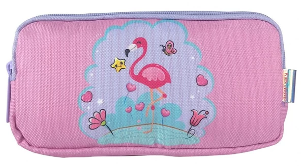 Kids&Love Üç Bölmeli Kız Çocuk Kalem Çantası - Flamingo ürün görseli 1