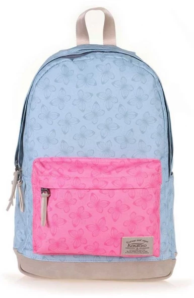 Kaukko Wichlight Butterfly Kız Çocuk Okul ve Günlük Sırt Çantası - Mavi Pembe ürün görseli 1