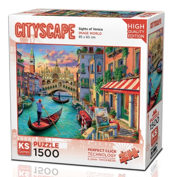 KS Games 1500 Parça  Venedik Manzarası Puzzle ürün görseli 1