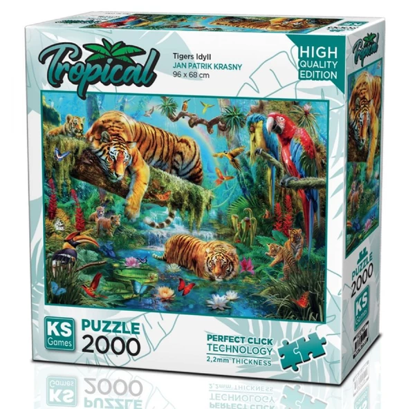 KS Games 2000 Parça Kaplanlar Puzzle ürün görseli 1