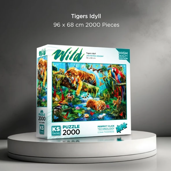 KS Games 2000 Parça Kaplanlar Puzzle - Resim 2