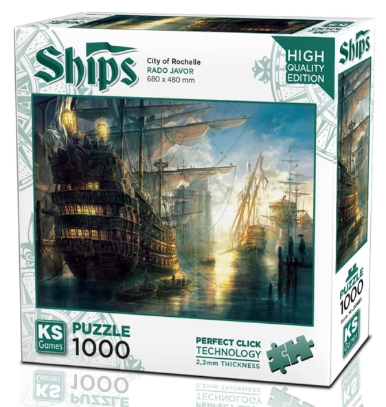 KS Games 1000 Parça Rochelle Şehri Puzzle ürün görseli 1