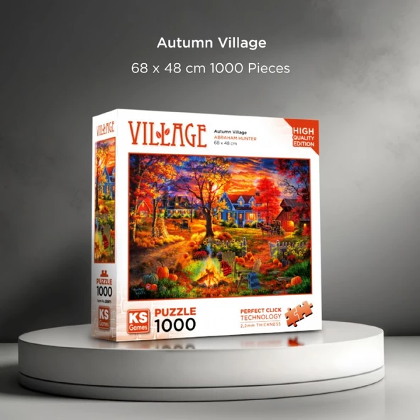 KS Games 1000 Parça Sonbahar Köyü Puzzle - Resim 2