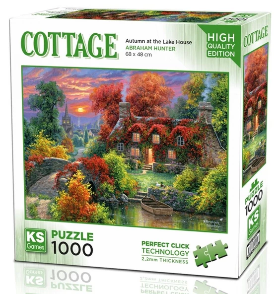 KS Games 1000 Parça Göl Evinde Sonbahar Puzzle ürün görseli 1
