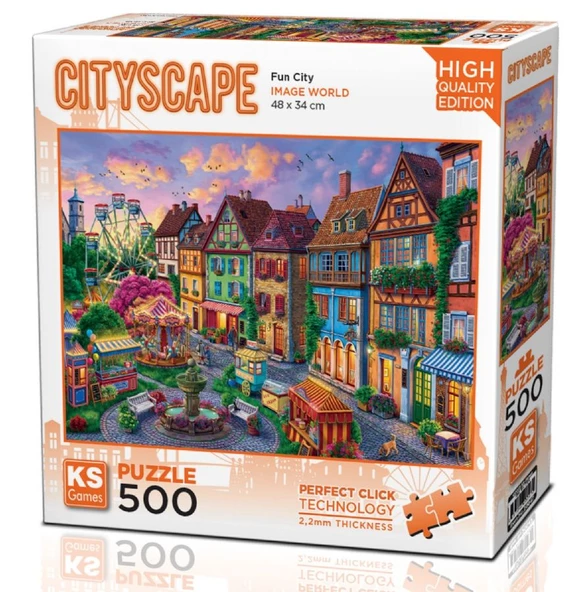 KS Games 500 Parça Eğlence Şehri Puzzle ürün görseli 1