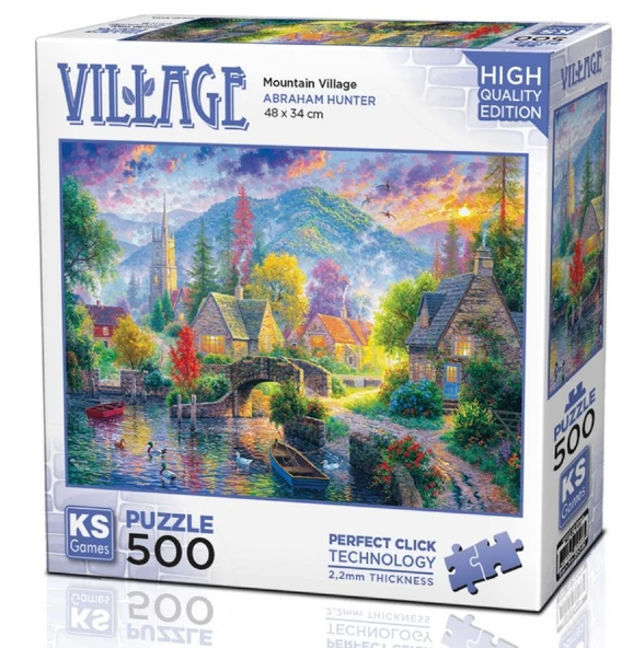 KS Games 500 Parça Dağ Köyü Puzzle ürün görseli 1
