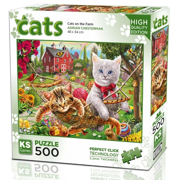 KS Games 500 Parça Çiftlikteki Kediler Puzzle ürün görseli 1