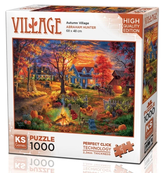 KS Games 1000 Parça Sonbahar Köyü Puzzle ürün görseli 1