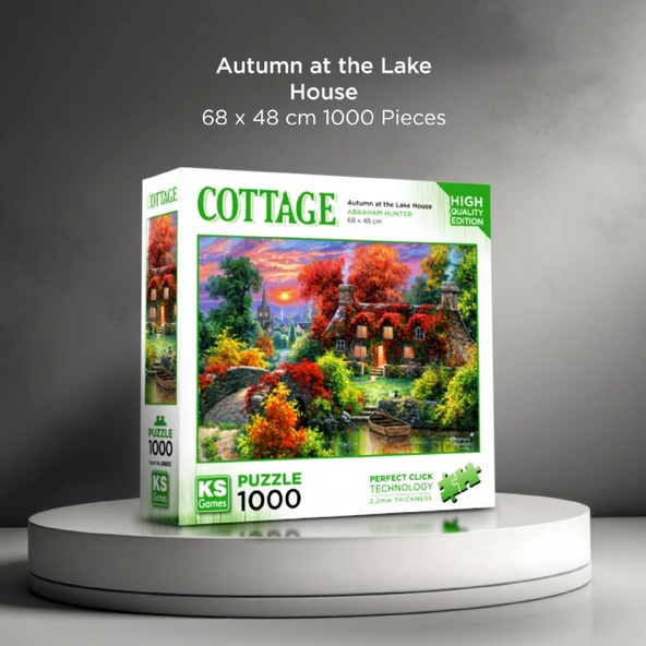 KS Games 1000 Parça Göl Evinde Sonbahar Puzzle - Resim 2