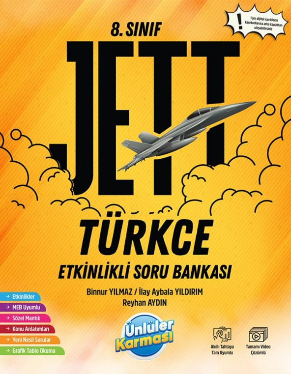 Ünlüler Yayınları 8.SINIF JETT ETKİNLİKLİ SORU BANKALARI TÜRKÇE ürün görseli 1