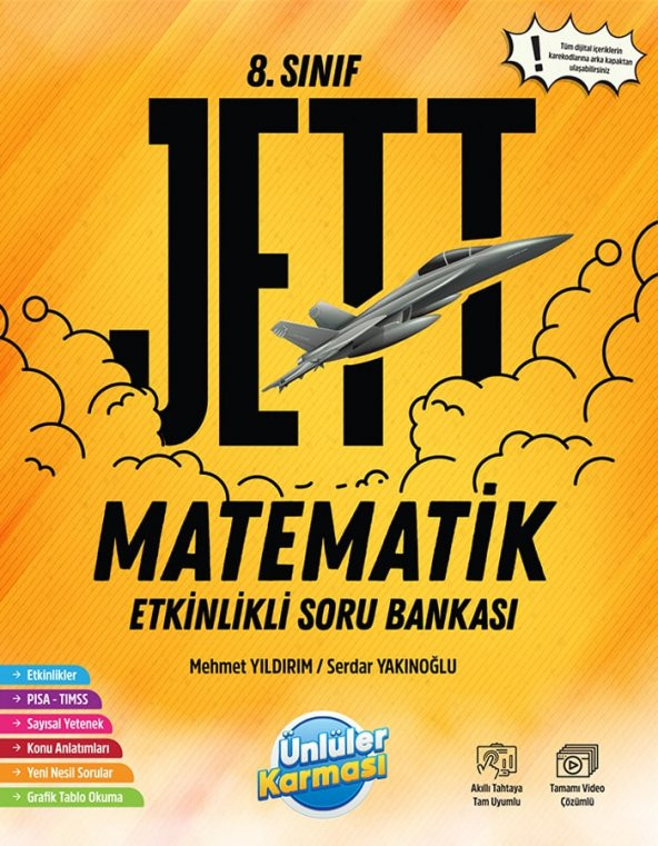 Ünlüler Yayınları 8.SINIF JETT ETKİNLİKLİ SORU BANKALARI MATEMATİK ürün görseli 1