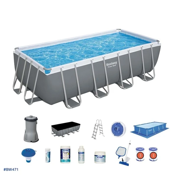 Büyük Prefabrik Havuz Seti 488x244x122cm 56670 BW471 ürün görseli 1