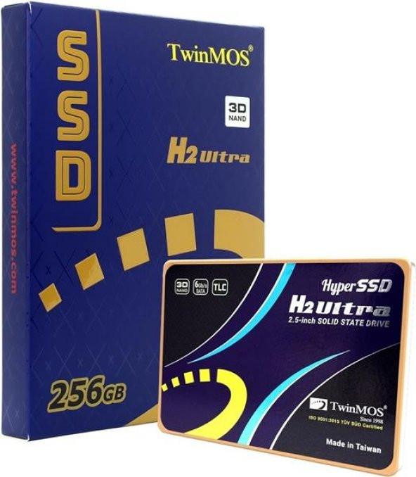 Twinmos TM256GH2UGL 2.5" 256 GB 580/550 MB/S TLC 3D NAND SATA 3 SSD ürün görseli 1
