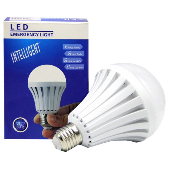 POWERMASTER E27-220V 15 WATT 6500K ŞARJLI BEYAZ LED AMPUL ürün görseli 1