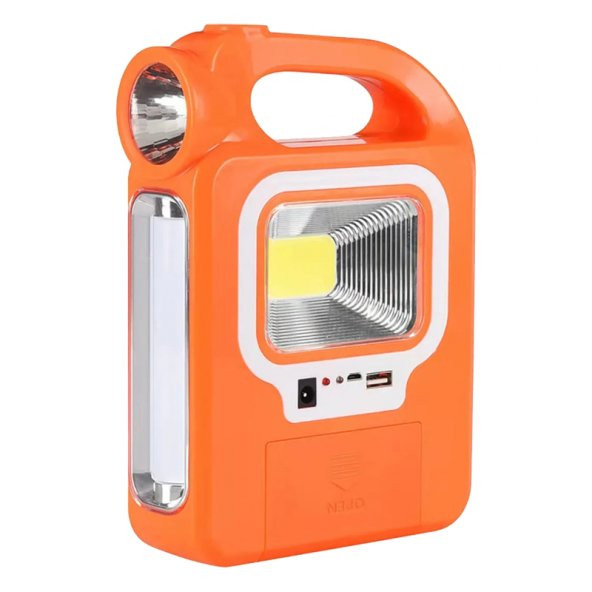 Powermaster HB-6399A Cob Ledli Solarlı 3 Kademeli Işıldak Fener (Ampül Dahil) (Om-20) ürün görseli 1