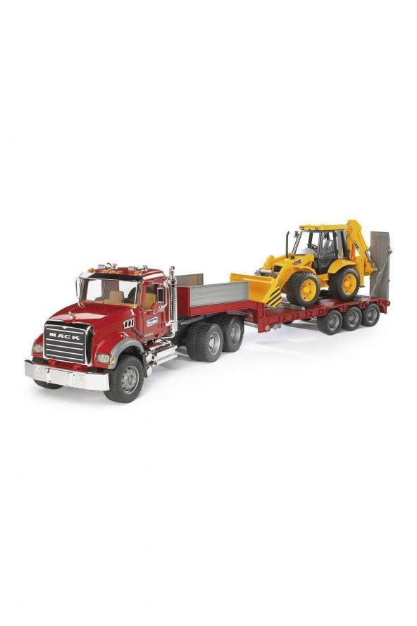 BRUDER MACK GRANİTE JCB TAŞIYAN TIR 02813 ürün görseli 1