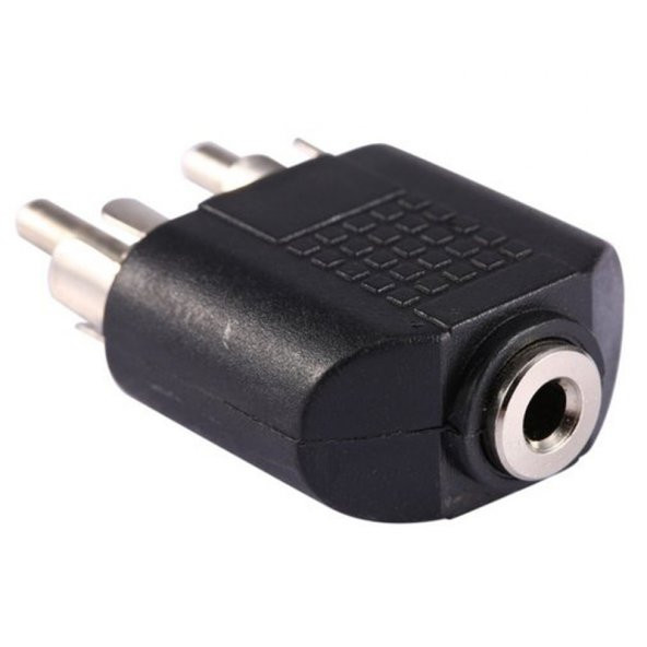 3.5 Mm Stereo Dişi  / 2 Rca Erkek Çevirici Jack ürün görseli 1