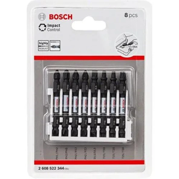 Bosch Impactc Vidalama Çift Uç 65mm Set 8"Li (344) - Resim 2